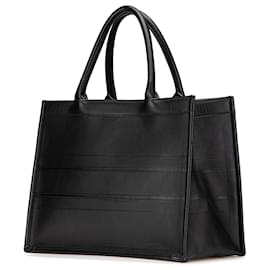Dior-Dior Black Medium Embossed Leather Book Tote-Black