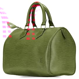 Louis Vuitton-Louis Vuitton Red Epi Speedy 25-Red