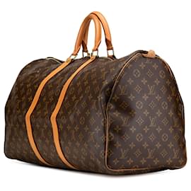 Louis Vuitton-Louis Vuitton Brown Monogram Keepall 55-Brown