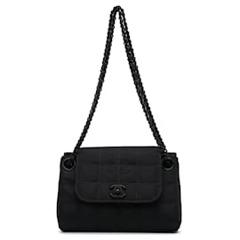 Chanel-Chanel Black Mini New Travel Line Nylon Accordion Flap-Black