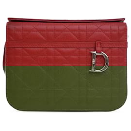 Dior-Dior Red Calfskin Cannage Vanity Bag-Red