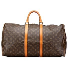 Louis Vuitton-Louis Vuitton Brown Monogram Keepall 55-Brown