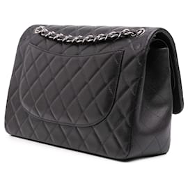 Chanel-Chanel Gray Jumbo Classic Caviar Double Flap-Brown,Dark grey