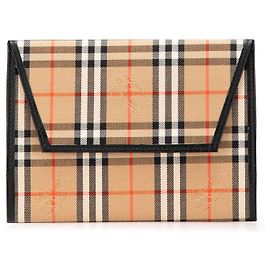 Burberry Brown Haymarket Check Canvas Notebook Cover Brown Beige