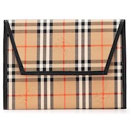 Burberry-Burberry Brown Haymarket Check Canvas Notebook Cover-Brown,Beige