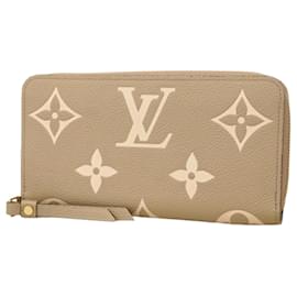 Louis Vuitton-Louis Vuitton Long Wallet Monogram Empreinte Bicolor-Grey,Cream
