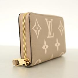 Louis Vuitton-Louis Vuitton Long Wallet Monogram Empreinte Bicolor-Grey,Cream