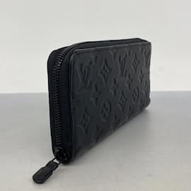 Louis Vuitton-Louis Vuitton Long Wallet Monogram Shadow Zippy Horizontal-Black