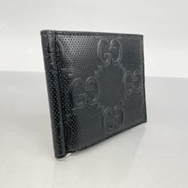 Gucci-Clip de dinheiro em couro preto Gucci-Preto