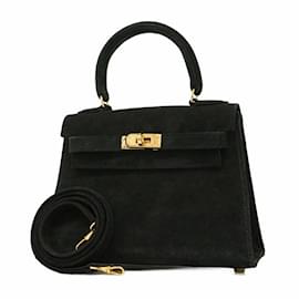 Hermès-Sac à main Hermes Kelly 20 en noir-Noir