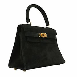Hermès-Hermes Kelly 20 Handbag in Black-Black