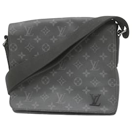 Louis Vuitton-Louis Vuitton Monogram Eclipse District Shoulder Bag-Black