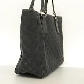 Gucci-Gucci Black Canvas Tote Bag-Black