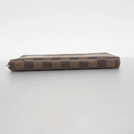 Louis Vuitton-Portefeuille long Louis Vuitton Damier Zippy Vertical N61207 Ébène-Damier ebène