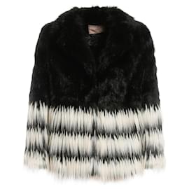 Twin Set-Stunning bicolor eco-fur TWINSET-Black