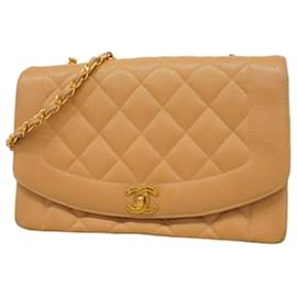 Chanel-Chanel Shoulder Bag Diana Chain in Beige-Beige
