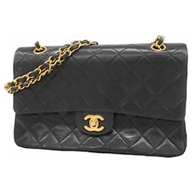 Chanel-Chanel Black Lambskin Shoulder Bag-Black