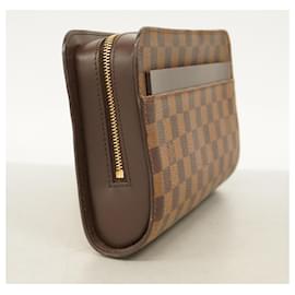Louis Vuitton-Sac à main Louis Vuitton Clutch Damier Saint N51993 Ébène-Damier ebène