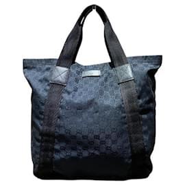 Gucci-Gucci GG Canvas Tote Bag-Black