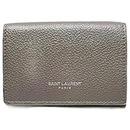 Saint Laurent-Saint Laurent Compact Wallet in Gray-Brown
