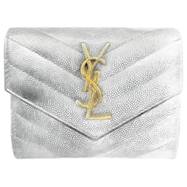 Saint Laurent-Saint Laurent Monogram Compact Three-Fold Wallet-Black