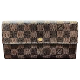 Louis Vuitton-Louis Vuitton Damier Portefeuille Sarah Long Wallet-Brown,Damier ebene