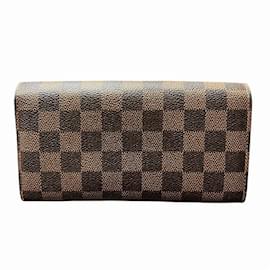 Louis Vuitton-Louis Vuitton Damier Portefeuille Sarah Long Wallet-Brown,Damier ebene