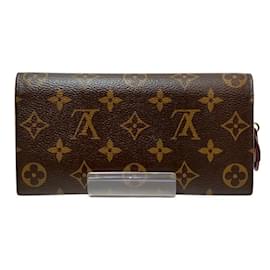 Louis Vuitton-Louis Vuitton Monogram Portefeuille Emily Long Wallet-Brown,Pink,Monogram