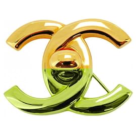 Chanel-Chanel Gold Plated Brooch-Golden