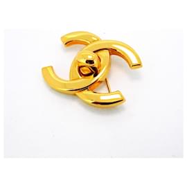 Chanel-Chanel Gold Plated Brooch-Golden