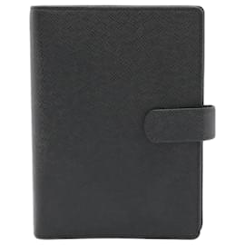 Louis Vuitton-Couverture de carnet Agenda MM Taiga Louis Vuitton-Noir,Gris