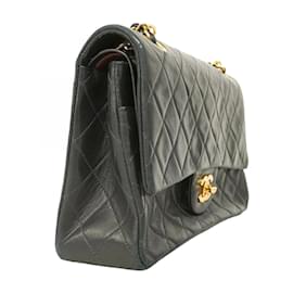Chanel-Chanel Black Lambskin Shoulder Bag-Black