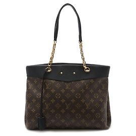 Borsa Tote Pallas Shopper Monogram Louis Vuitton Nero Monogramma