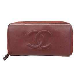 Chanel-Chanel Long Wallet in Bordeaux-Dark red
