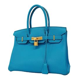 Hermès-Sac à main Hermes Birkin 30 en Bleu Zanzibar-Autre