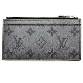 Louis Vuitton-Louis Vuitton Taiga Coin Card Holder-Brown,Silvery