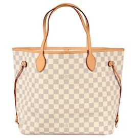 Louis Vuitton-Louis Vuitton Neverfull MM Tote Bag-White,Other
