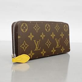 Louis Vuitton-Louis Vuitton Long Wallet Monogram Portefeuille Clemence-Brown,Golden