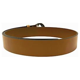 Gucci-Cinto de couro Gucci com G entrelaçado-Marrom