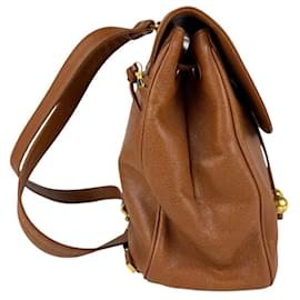 Chanel-Chanel Brown Grained Calfskin Backpack-Brown