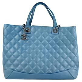 Chanel-Chanel Turquoise Leather Handbag-Turquoise