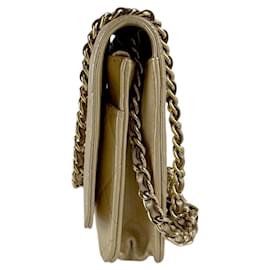 Chanel-Chanel Gold Leather Shoulder Bag-Golden