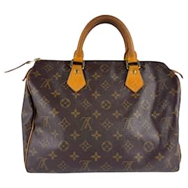 Louis Vuitton-Louis Vuitton Monogram Speedy 30 Handbag-Brown