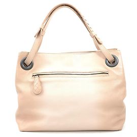 Bolsa de couro rosa bege Bottega Veneta Bege