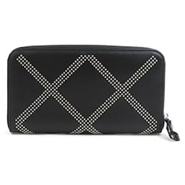 Salvatore Ferragamo-Salvatore Ferragamo Black Leather Long Wallet-Black