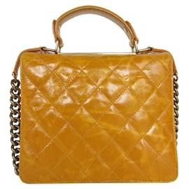 Chanel-Chanel 2.55 Leather Shoulder Bag-Golden,Yellow