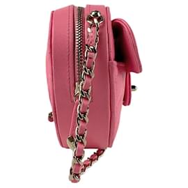 Chanel-Chanel Pink Leather Shoulder Bag-Pink