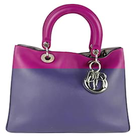 Christian Dior-Christian Dior Purple Leather Handbag-Purple