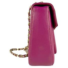Fendi-Fendi Magenta Leather Shoulder Bag-Other