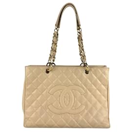 Chanel-Chanel Beige Grained Calfskin Handbag-Beige